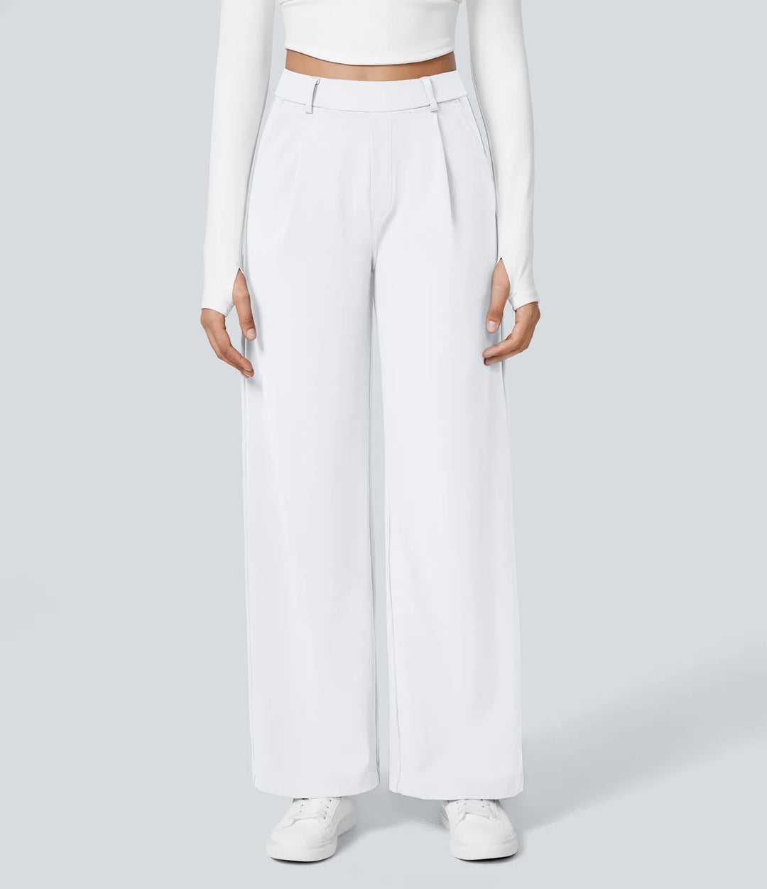 Pantalon tailleur DayStretch coupe droite taille haute avec poches