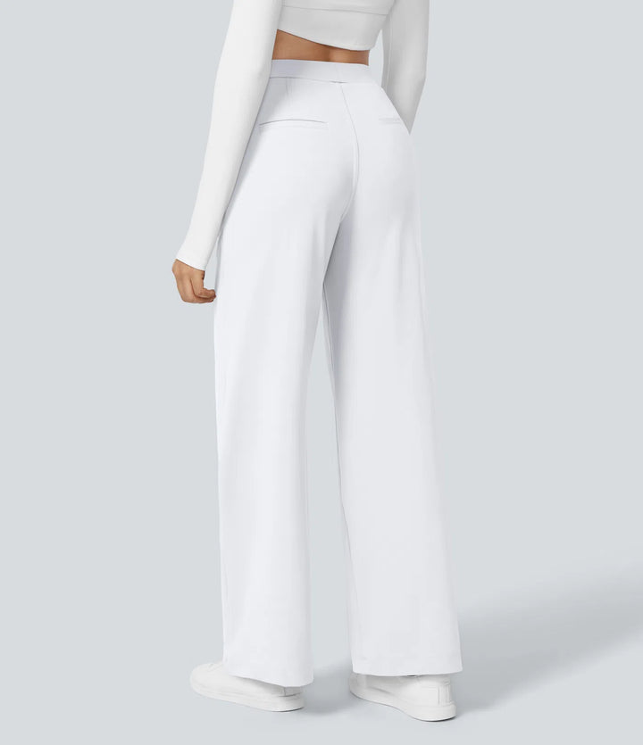 Pantalon tailleur DayStretch coupe droite taille haute avec poches