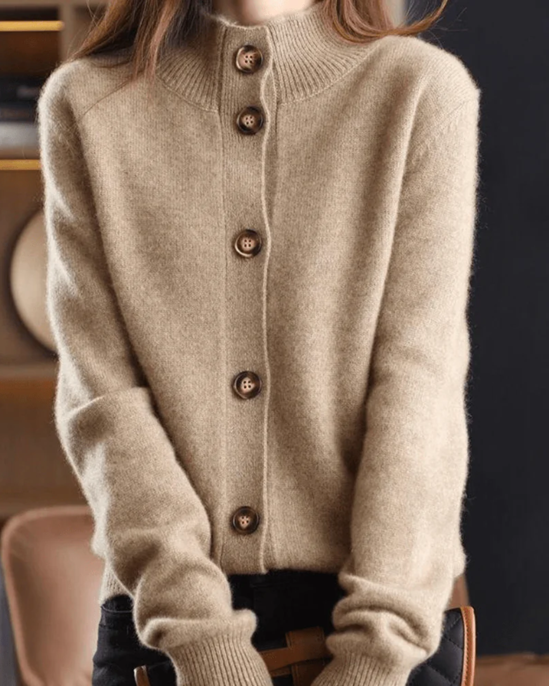 Claire | Cardigan en Cachemire Style Rétro