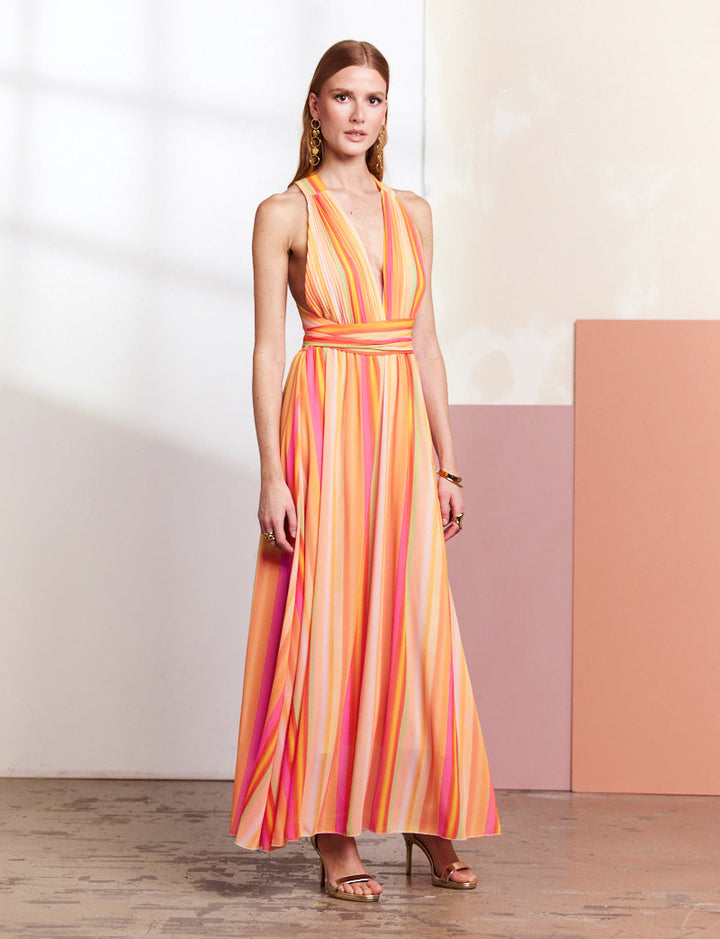 Robe jaune multi Diara