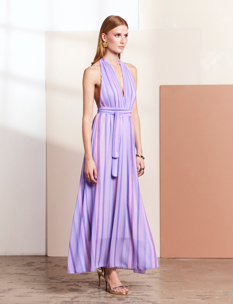 Robe lilas multi Diara