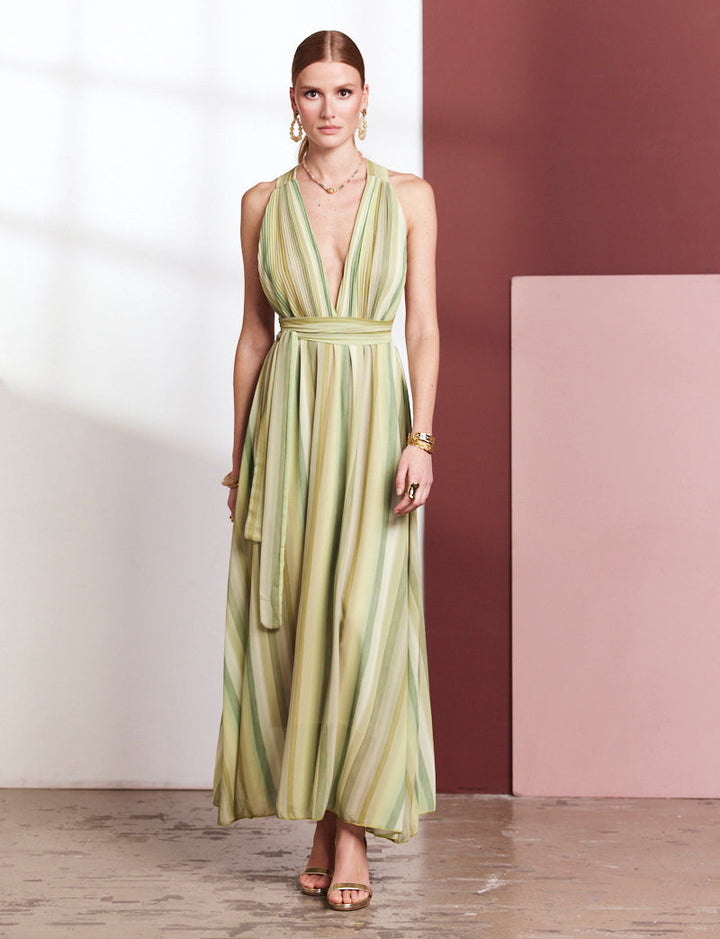 Robe verte multi Diara