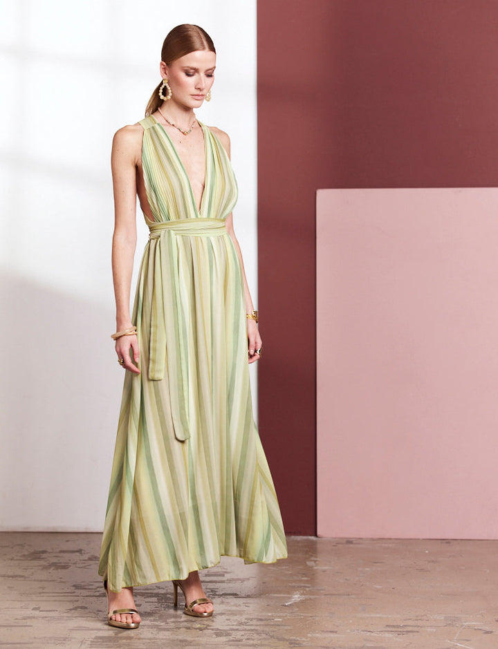 Robe verte multi Diara