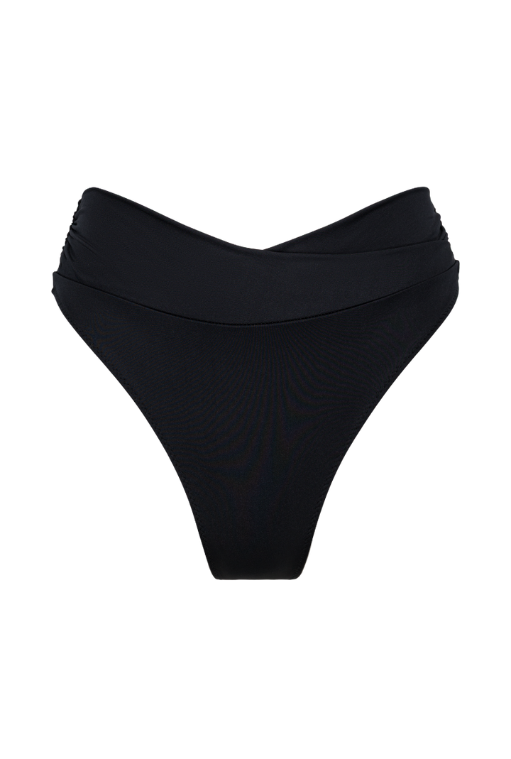 Bas de maillot culotte taille haute Myrto - Noir