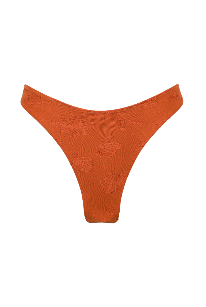 Bas de maillot tanga Agathe - Terracotta