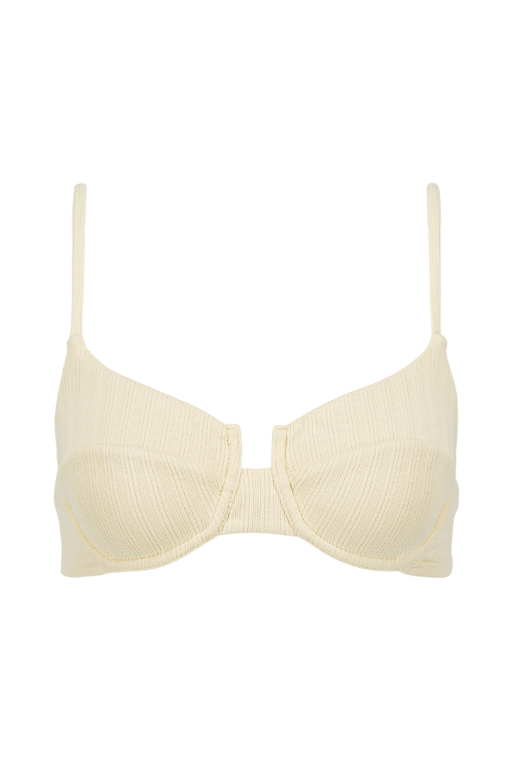Haut de maillot armaturé Léa - Jaune