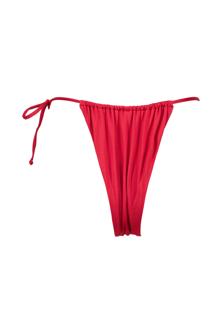 Bas de maillot tanga Pauline - Rouge framboise