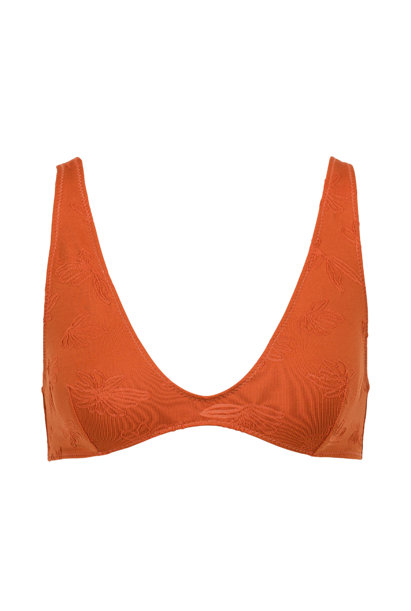Haut de maillot foulard Iroise - Terracotta
