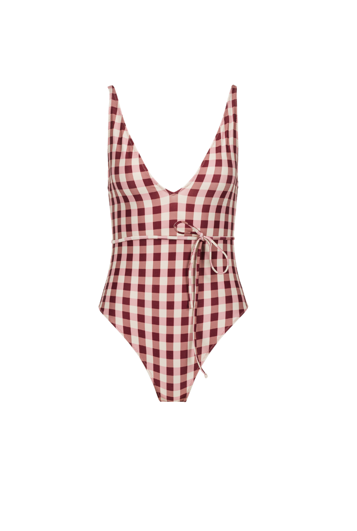 Une pièce Louise - Vichy rose