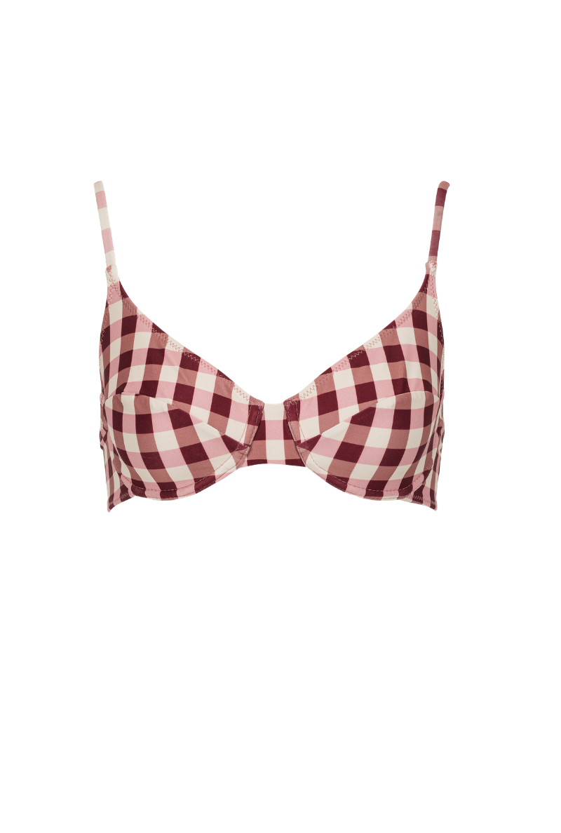 Top armaturé Mona - Vichy rose