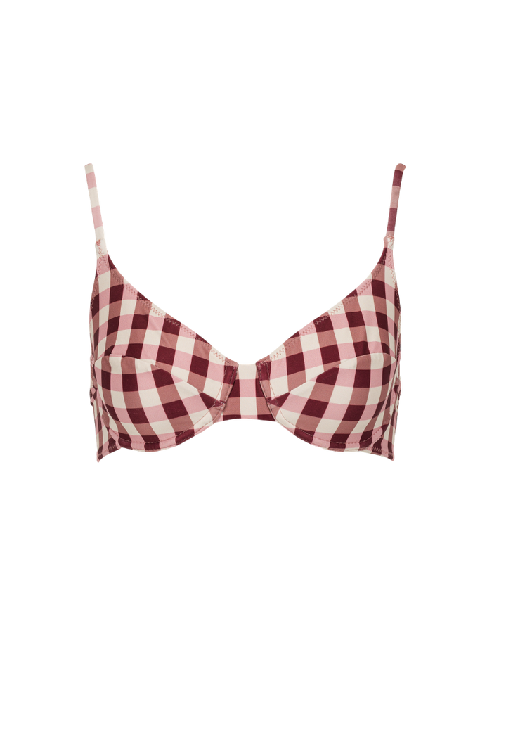 Top armaturé Mona - Vichy rose