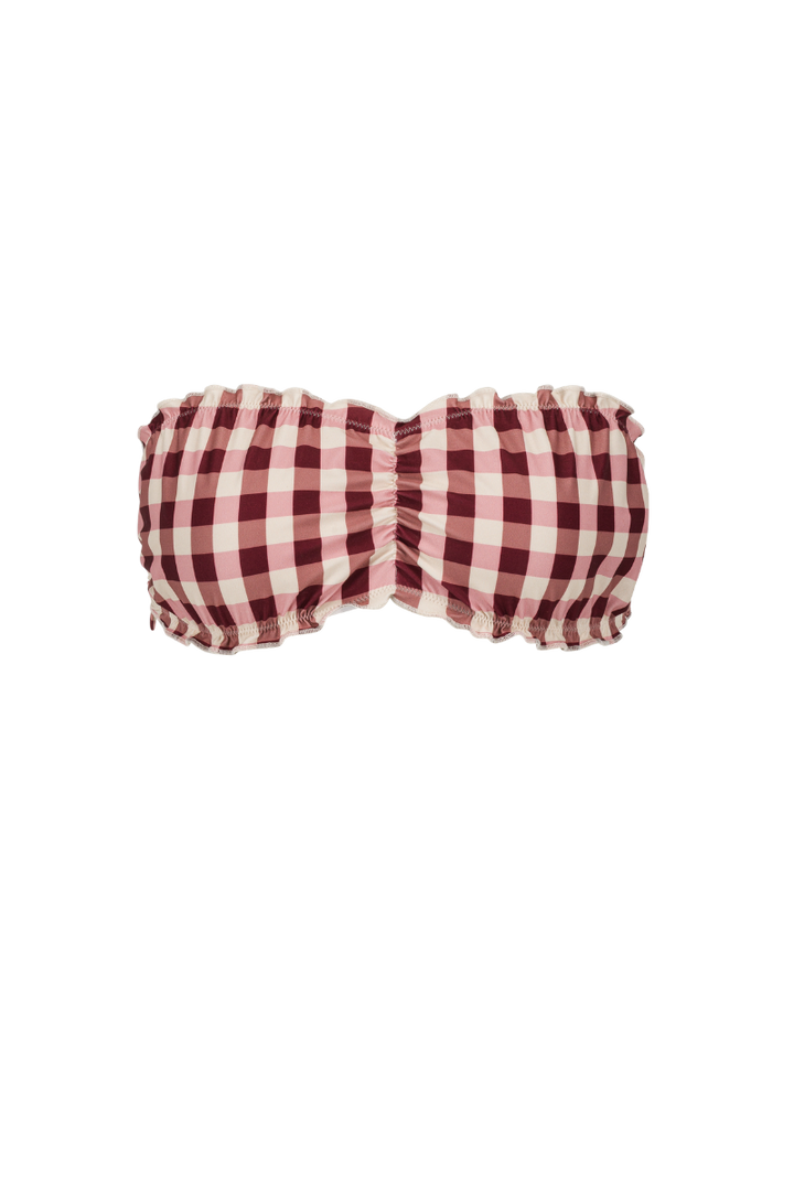 Top bandeau Sally - Vichy rose
