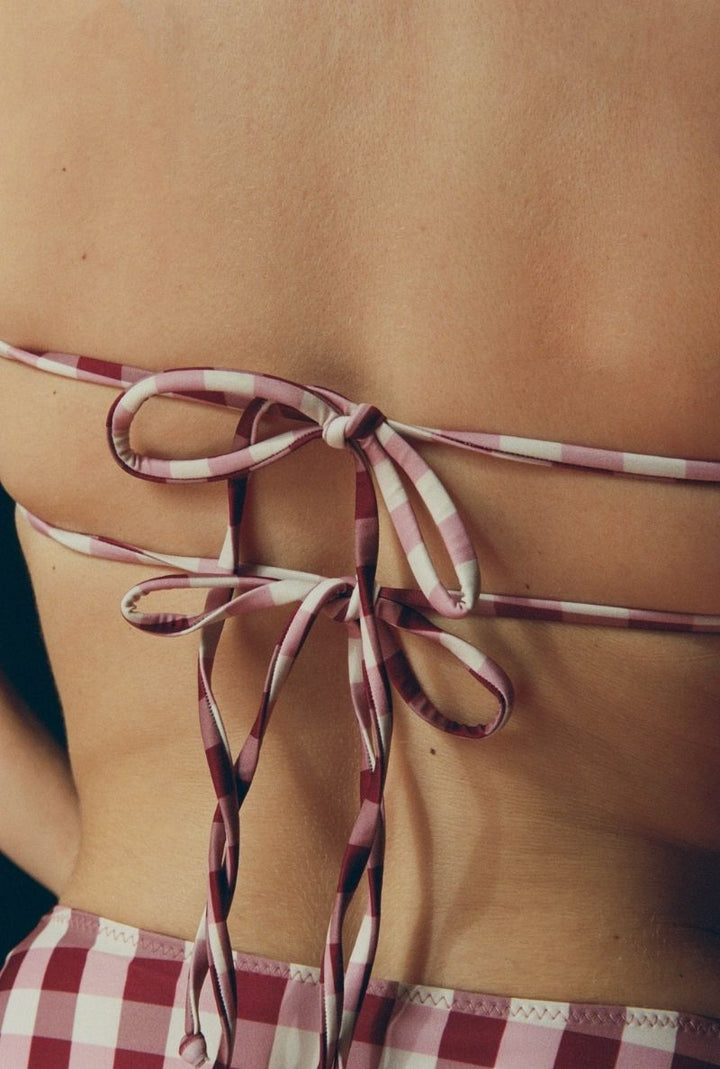 Top bandeau Sally - Vichy rose