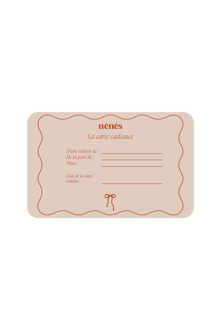 E-carte cadeau Nénés
