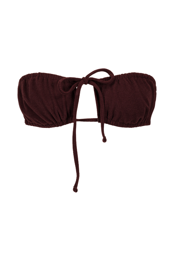 Haut de maillot bandeau Mado - Marron
