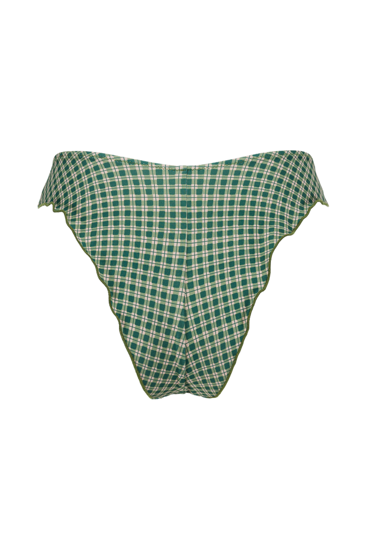 Bas de maillot culotte Cocoa - Carreaux vert