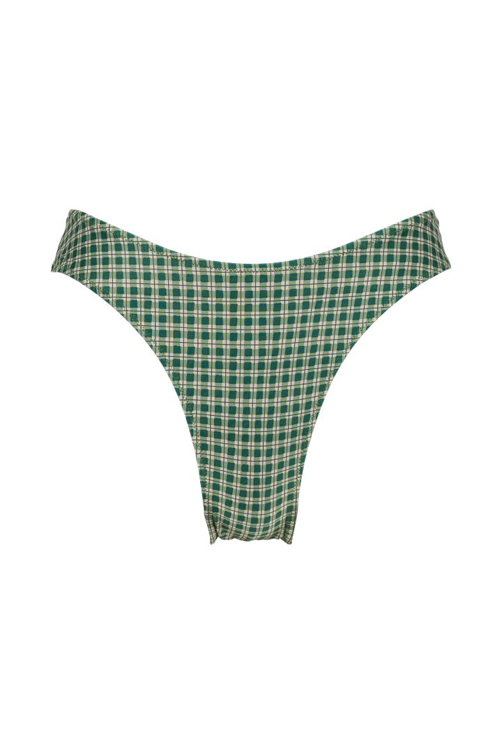 Bas de maillot culotte Cocoa - Carreaux vert