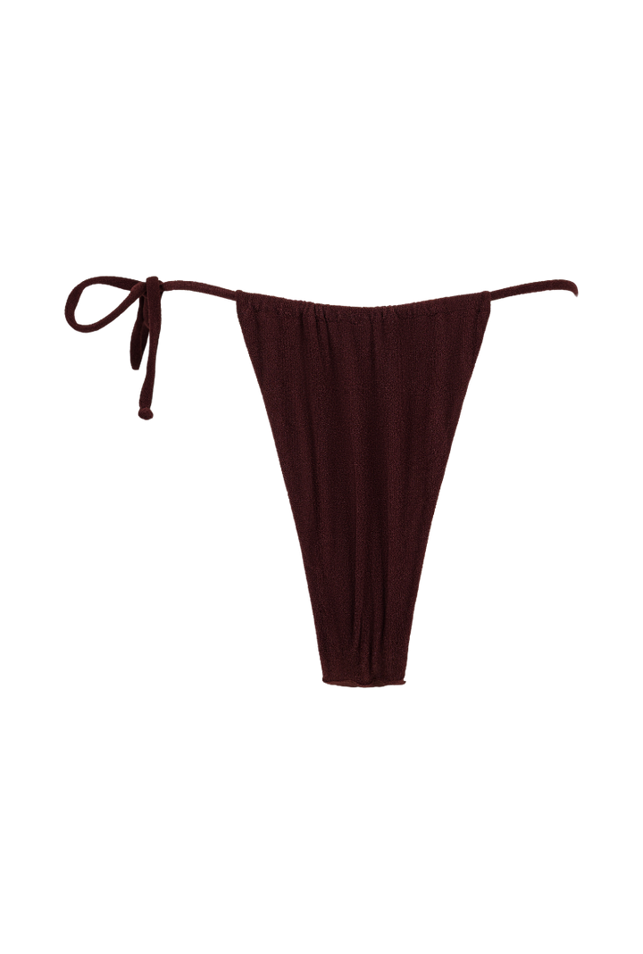 Bas de maillot tanga Pauline - Marron