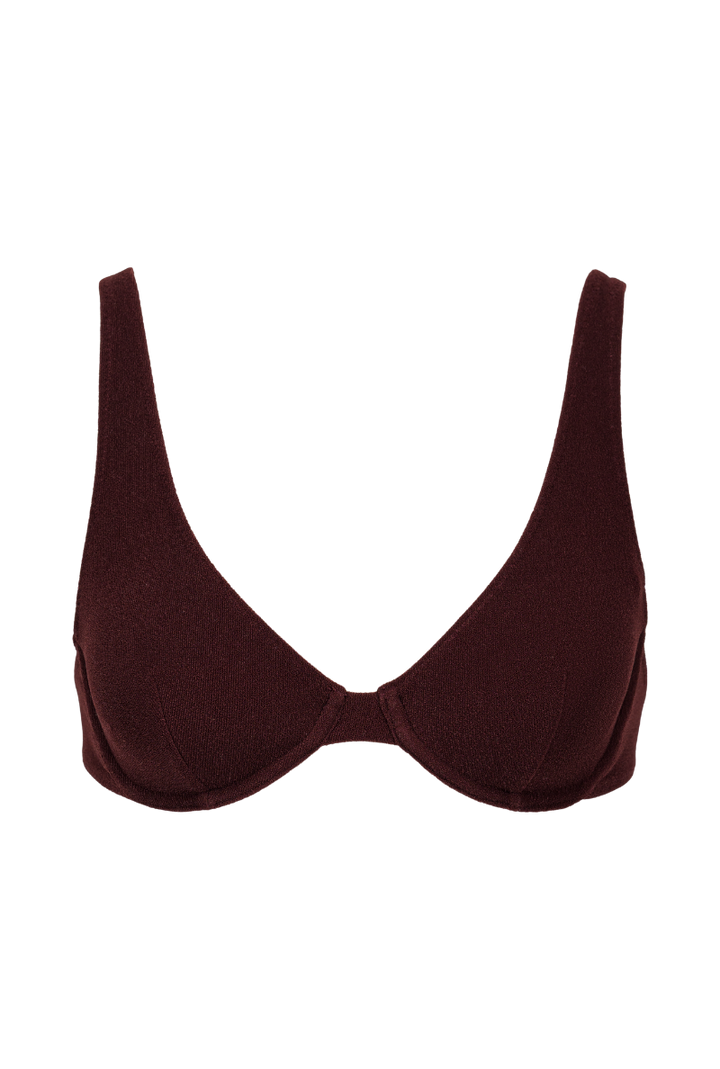 Haut de maillot armaturé Marilou - Marron