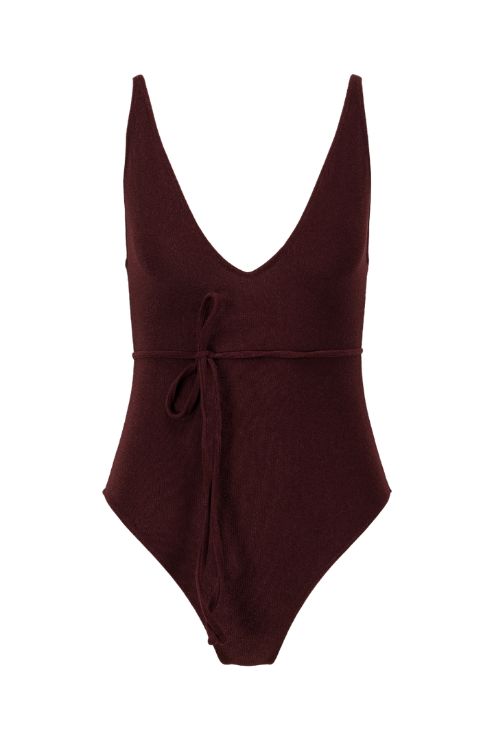Maillot une pièce Louise - Marron