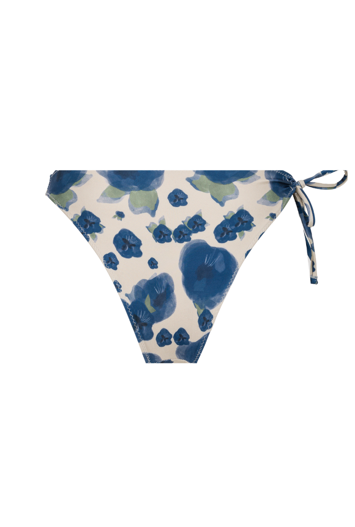 Bas de maillot culotte Rita - Fleurs bleues