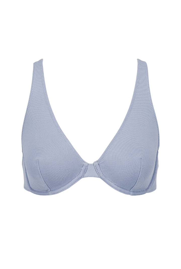 Haut de maillot armaturé Marilou - Bleu lavande