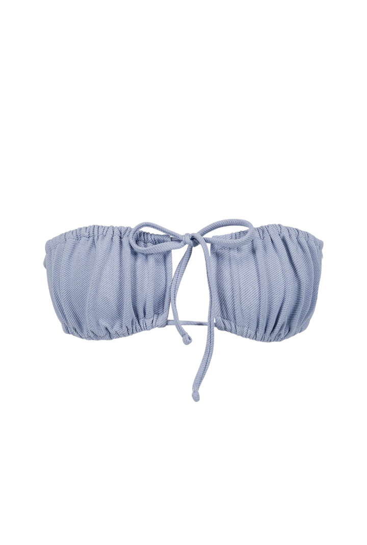 Haut de maillot bandeau Mado - Bleu lavande