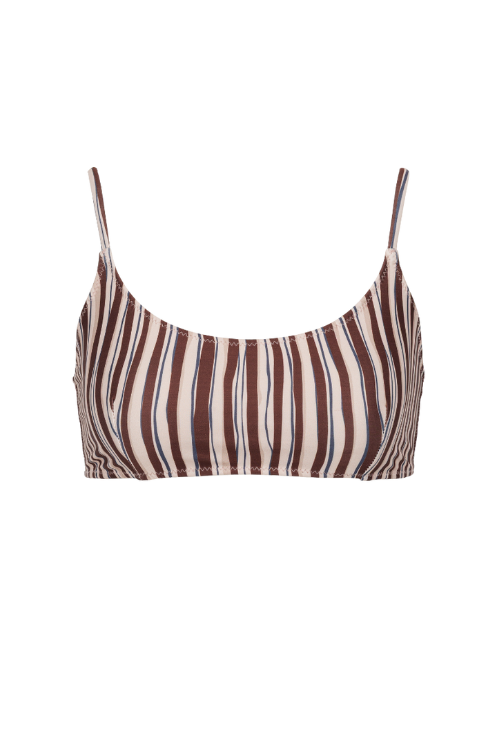 Haut de maillot brassière Leslie - Rayures