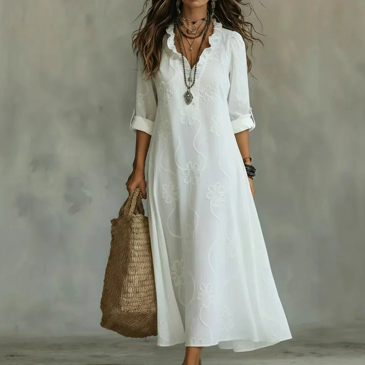 Robe Longue d'Été à Fleurs Sienna