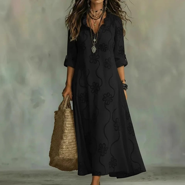 Robe Longue d'Été à Fleurs Sienna