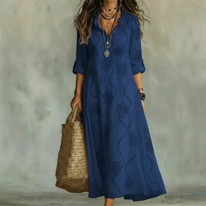 Robe Longue d'Été à Fleurs Sienna